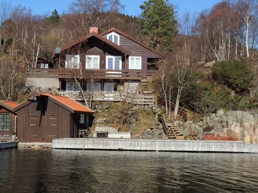 Ferienhaus Kåveland - direkte Wasserlage am Grønnsfjord
